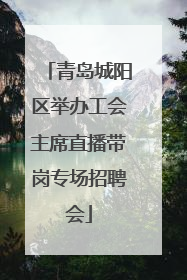 青岛城阳区举办工会主席直播带岗专场招聘会