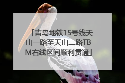 青岛地铁15号线天山一路至天山二路TBM右线区间顺利贯通