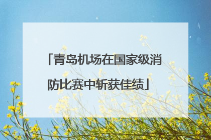 青岛机场在国家级消防比赛中斩获佳绩