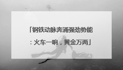 钢铁动脉奔涌强劲势能：火车一响，黄金万两