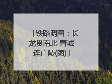 铁路调图：长龙贯南北 青城连广陵(图)