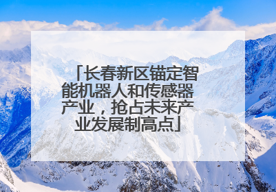 长春新区锚定智能机器人和传感器产业，抢占未来产业发展制高点