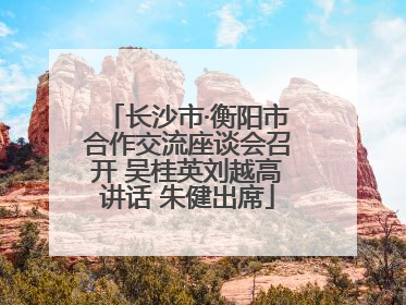 长沙市·衡阳市合作交流座谈会召开 吴桂英刘越高讲话 朱健出席
