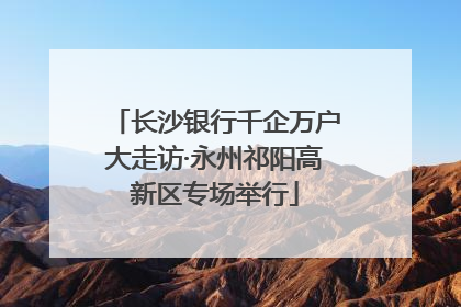 长沙银行千企万户大走访·永州祁阳高新区专场举行