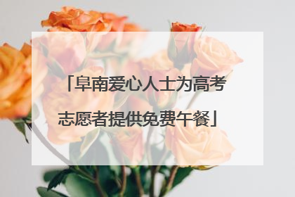 阜南爱心人士为高考志愿者提供免费午餐