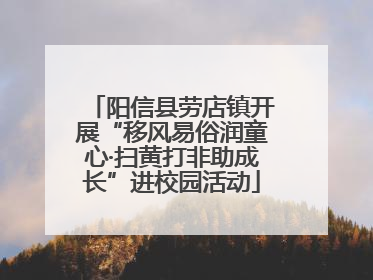阳信县劳店镇开展“移风易俗润童心·扫黄打非助成长”进校园活动