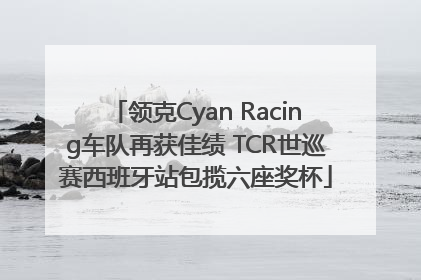 领克Cyan Racing车队再获佳绩 TCR世巡赛西班牙站包揽六座奖杯