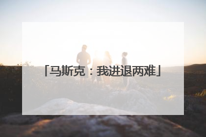 马斯克：我进退两难