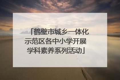 鹤壁市城乡一体化示范区各中小学开展学科素养系列活动