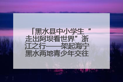黑水县中小学生“走出阿坝看世界”浙江之行——架起海宁黑水两地青少年交往交流交融新桥梁