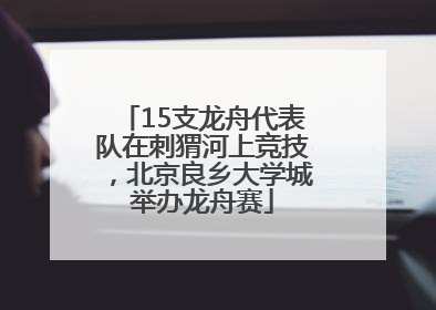 15支龙舟代表队在刺猬河上竞技，北京良乡大学城举办龙舟赛
