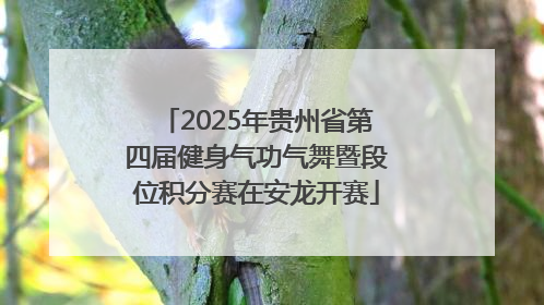 2025年贵州省第四届健身气功气舞暨段位积分赛在安龙开赛