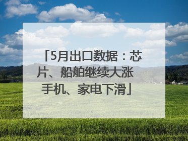 5月出口数据：芯片、船舶继续大涨 手机、家电下滑