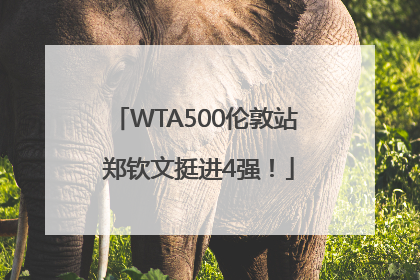 WTA500伦敦站 郑钦文挺进4强！